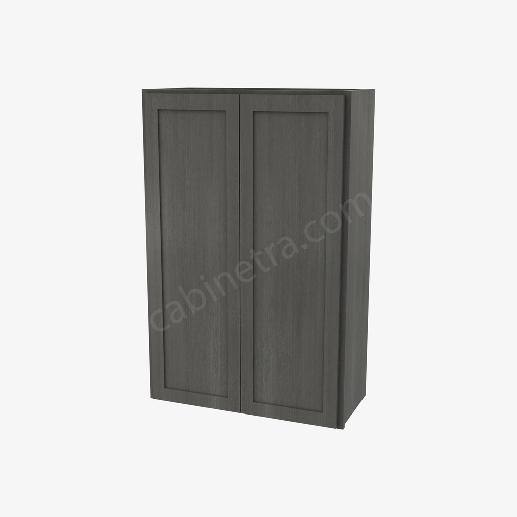 AG-W2742B Double Door Wall Cabinet | Forevermark Greystone Shaker