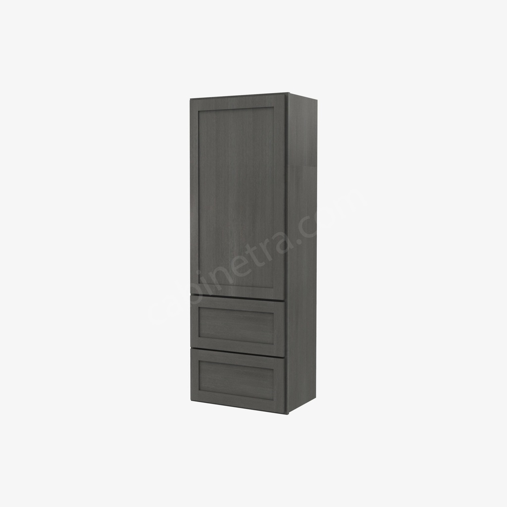 AG-W2D1854 Wall Cabinet With 2 Built-In Drawers | Forevermark Greystone Shaker