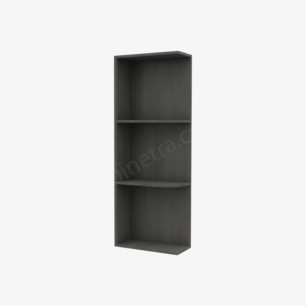 AG-WES530 Wall End Shelf with Open Shelves | Forevermark Greystone Shaker