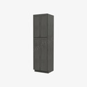 AG-WP2490B Tall Wall Pantry Cabinet with Butt Doors | Forevermark Greystone Shaker