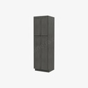 AG-WP2484B Tall Wall Pantry Cabinet with Butt Doors | Forevermark Greystone Shaker