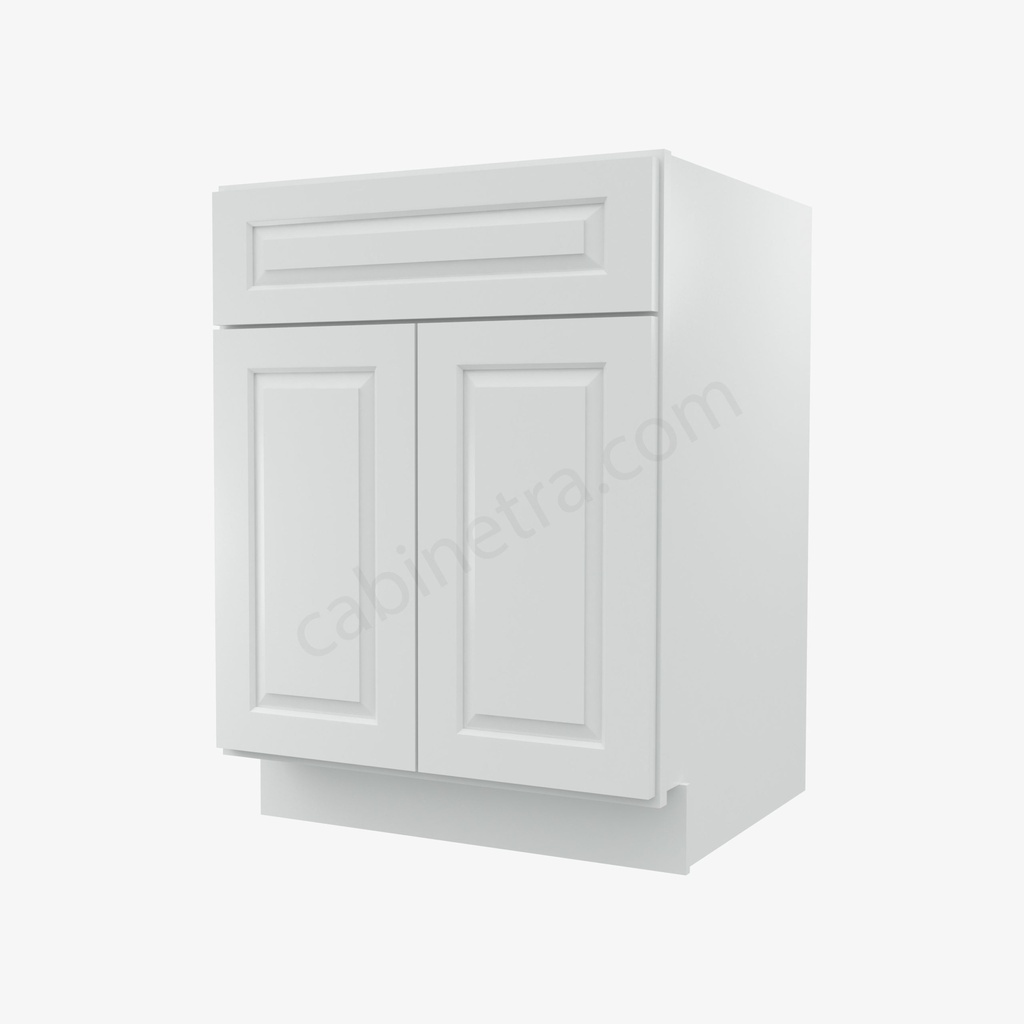 GW-B24B Double Door Base Cabinet | Gramercy White