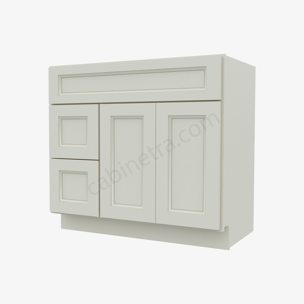 TQ-S3621BDL-34-1/2"" Sink Base Combo Vanity with Left Drawer | Forevermark Townplace Crema