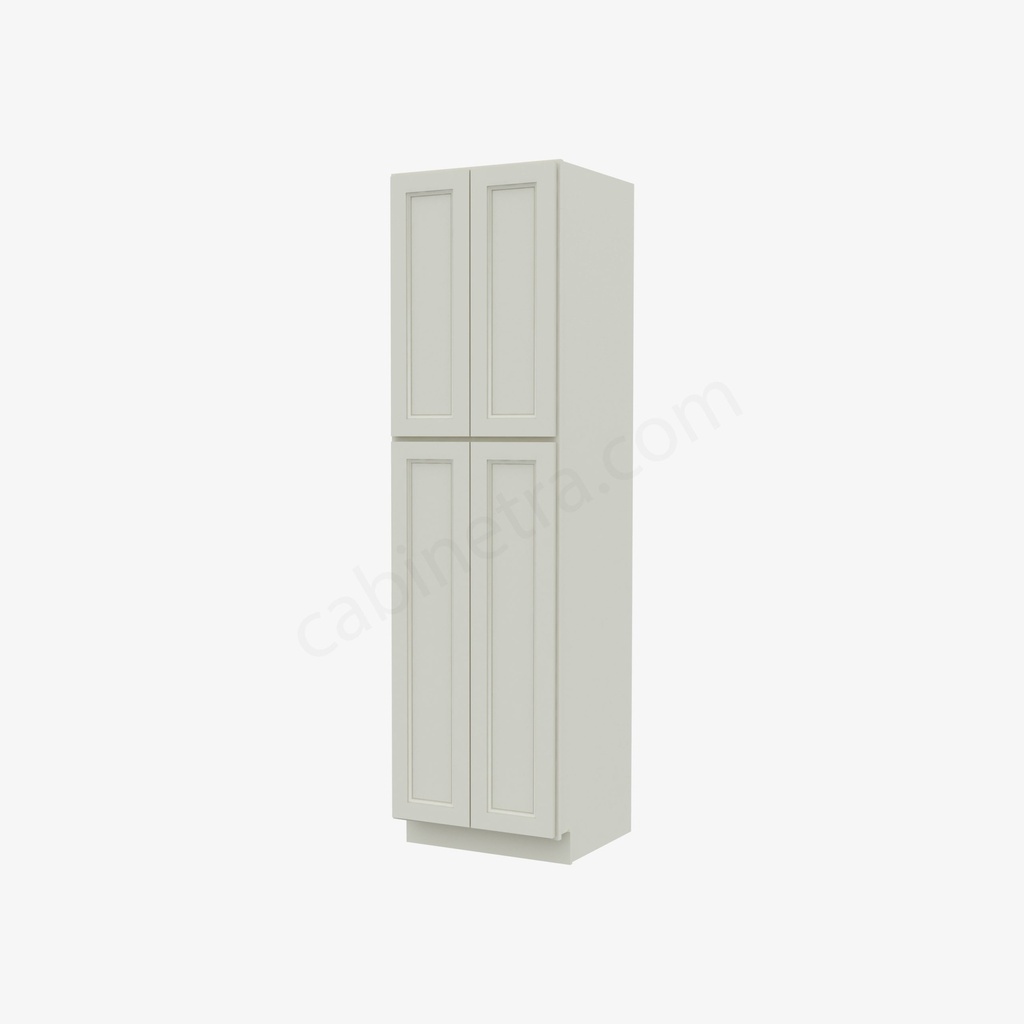 TQ-WP2490B Tall Wall Pantry Cabinet with Butt Doors | Forevermark Townplace Crema