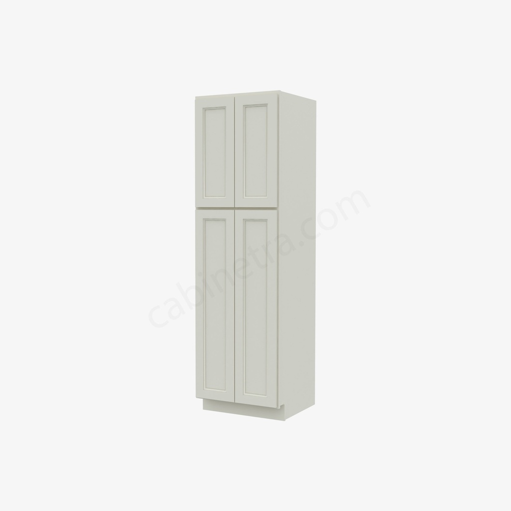 TQ-WP2484B Tall Wall Pantry Cabinet with Butt Doors | Forevermark Townplace Crema
