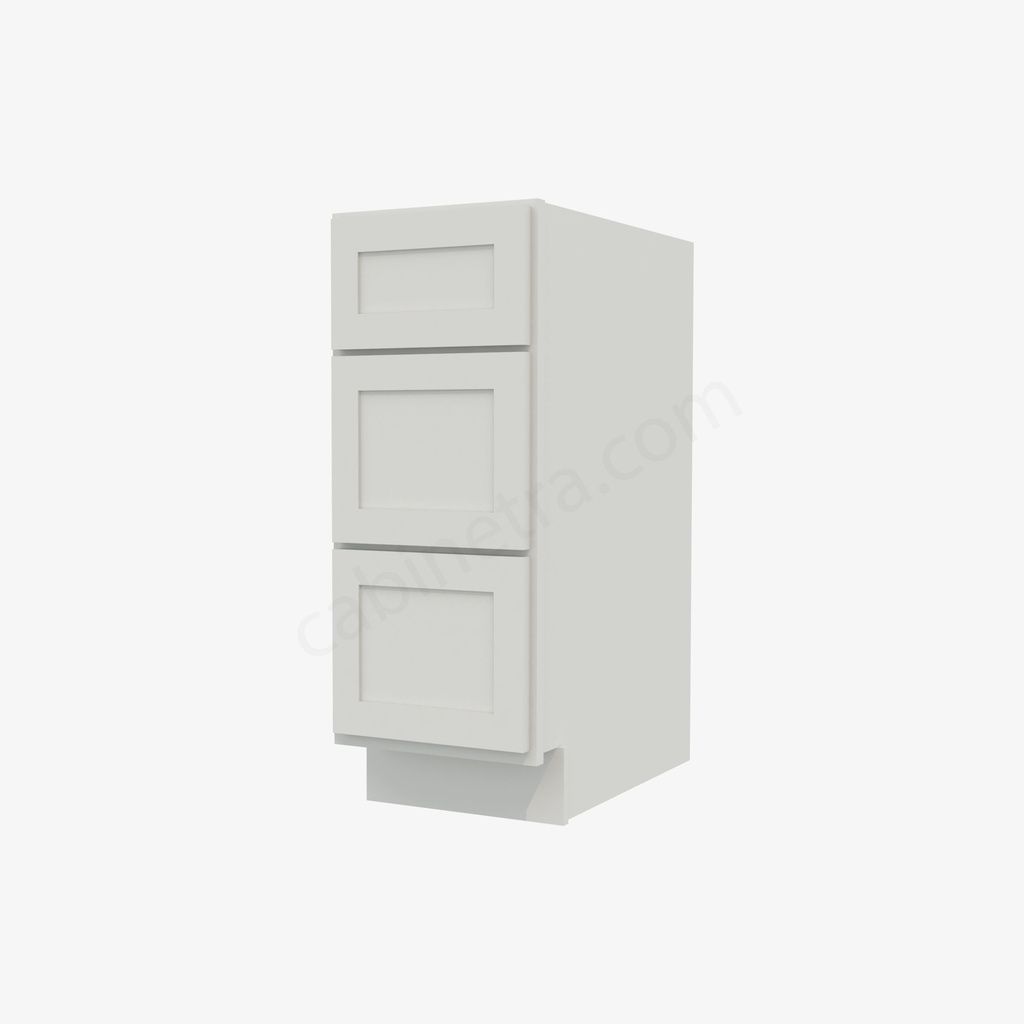 VW-DB12(3) 3 Drawer Pack Base Cabinet | Forevermark Visa White