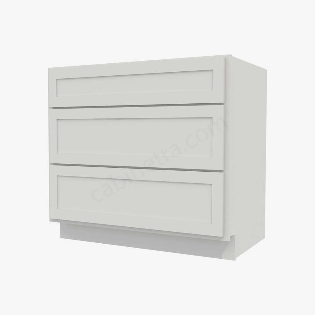 VW-DB36(3) 3 Drawer Pack Base Cabinet | Forevermark Visa White