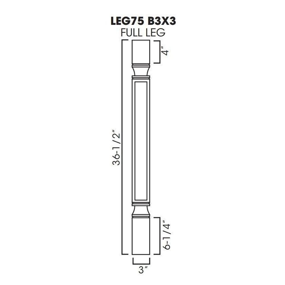 VW-POLE75-B3 Trimmable Half Decor Leg including WF3 | Forevermark Visa White