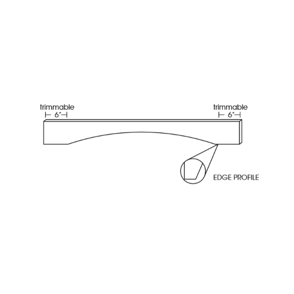 VW-VAL48S Arch Panel Valance | Forevermark Visa White