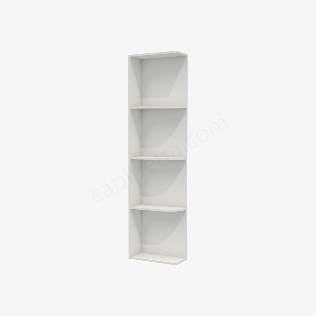 VW-WES542 Wall End Shelf with Open Shelves | Forevermark Visa White