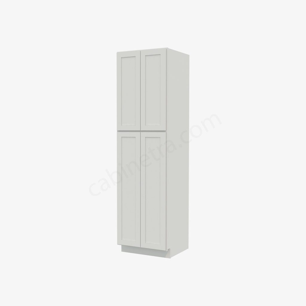 VW-WP2490B Tall Wall Pantry Cabinet with Butt Doors | TSG Forevermark Visa White