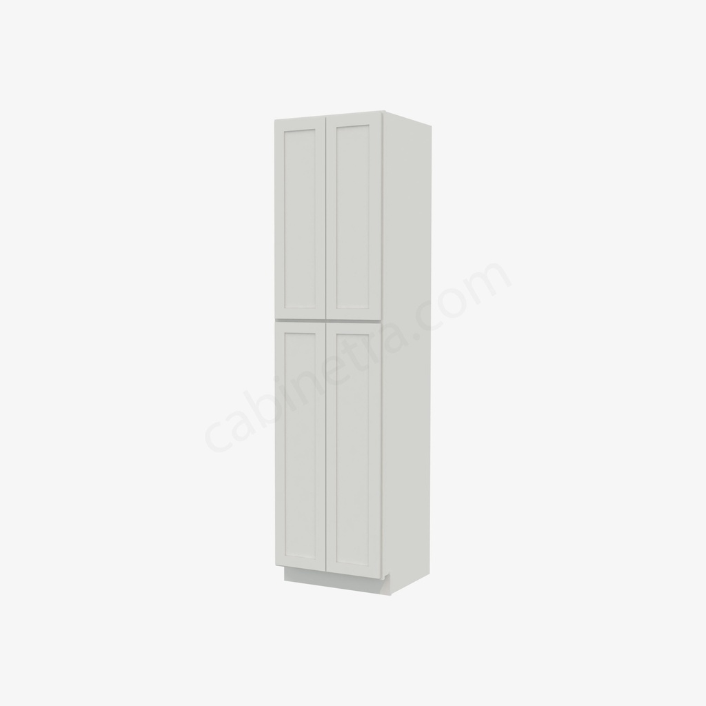 VW-WP2496B Tall Wall Pantry Cabinet with Butt Doors | TSG Forevermark Visa White
