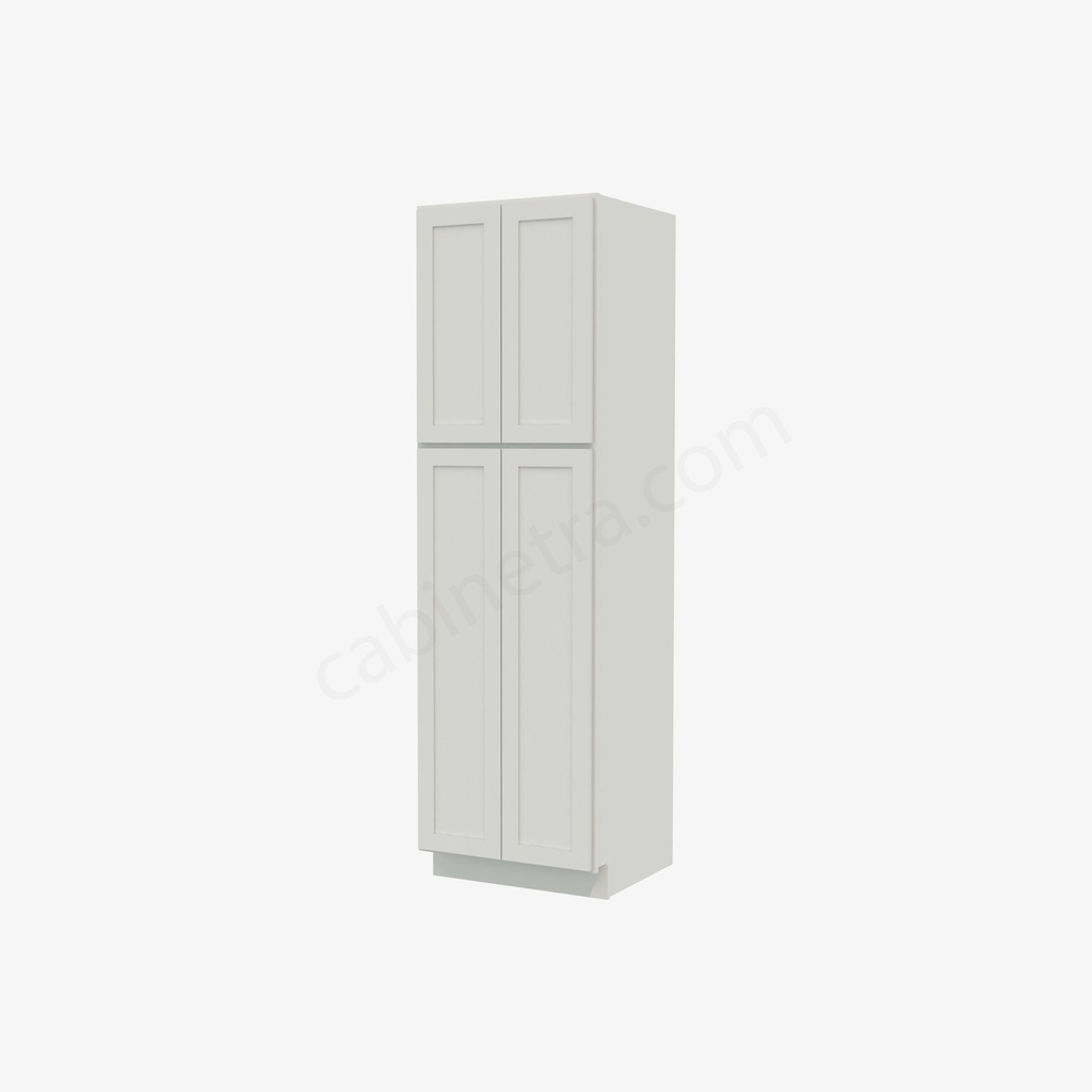 VW-WP2484B Tall Wall Pantry Cabinet with Butt Doors | TSG Forevermark Visa White