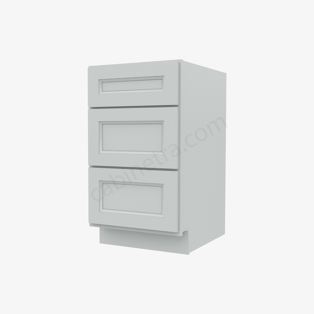 TW-DB18(3) 3 Drawer Pack Base Cabinet | Forevermark Uptown White