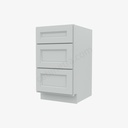 TW-DB18(3) 3 Drawer Pack Base Cabinet | Forevermark Uptown White