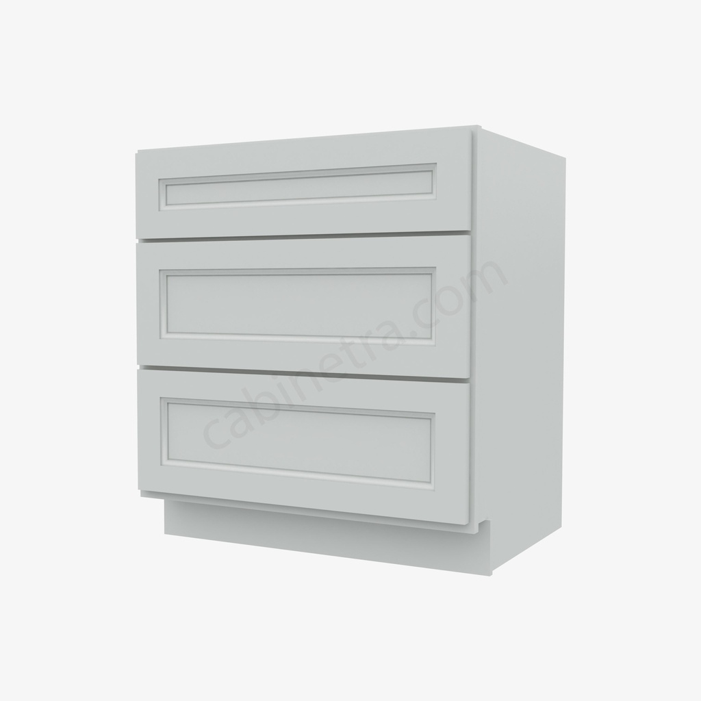 TW-DB30(3) 3 Drawer Pack Base Cabinet | Forevermark Uptown White