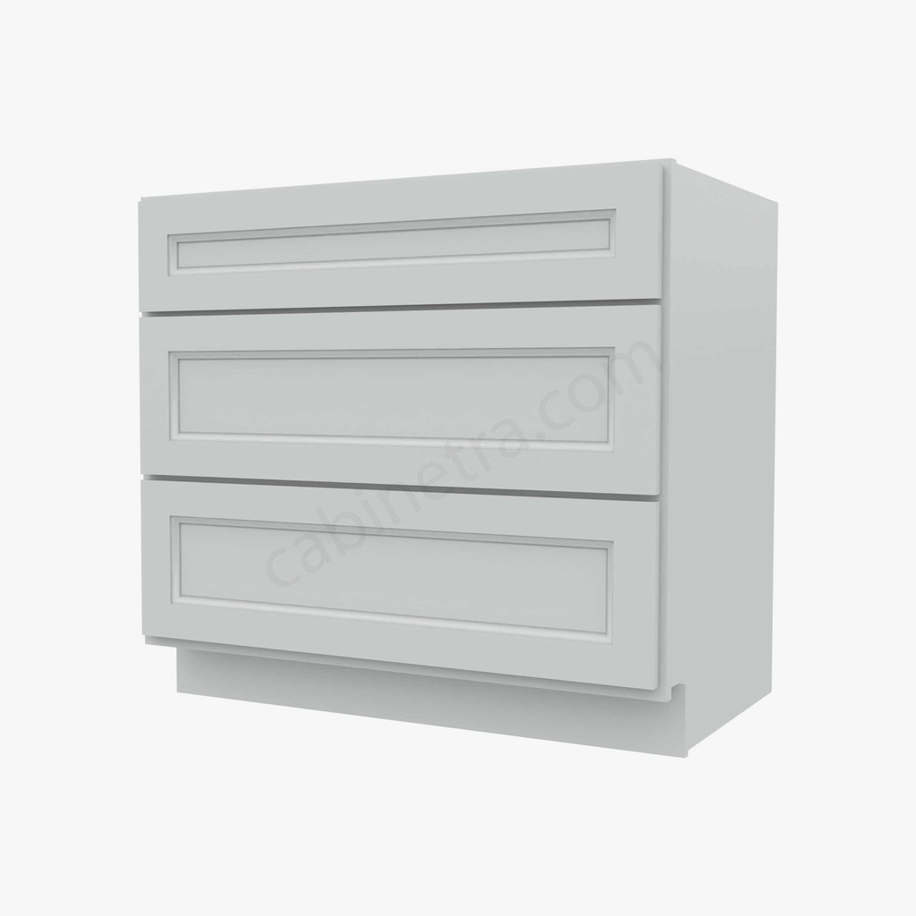 TW-DB36(3) 3 Drawer Pack Base Cabinet | Forevermark Uptown White