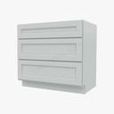 TW-DB36(3) 3 Drawer Pack Base Cabinet | Forevermark Uptown White