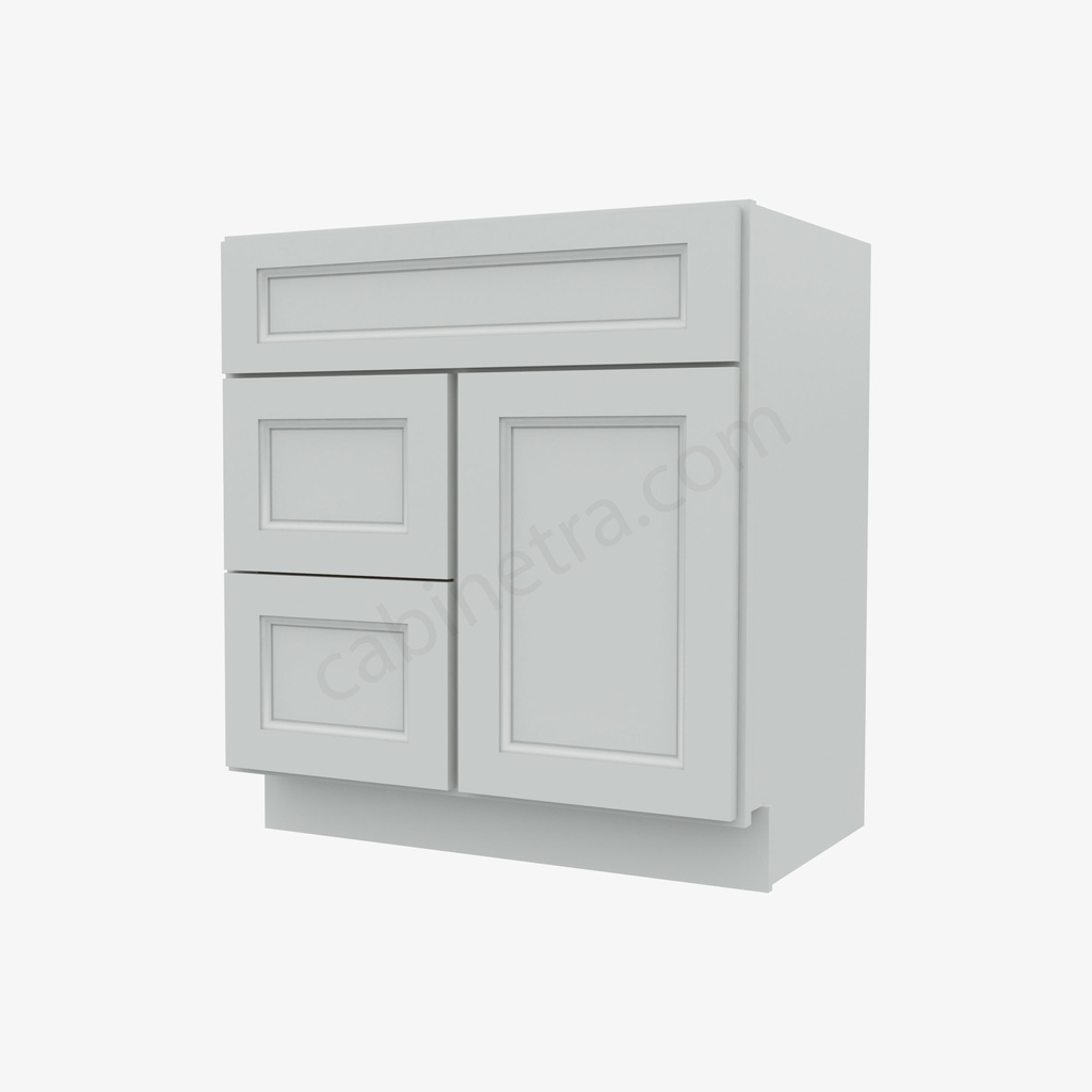 TW-S3021DL-34-1/2"" Combo Vanity with Left Drawer | Forevermark Uptown White