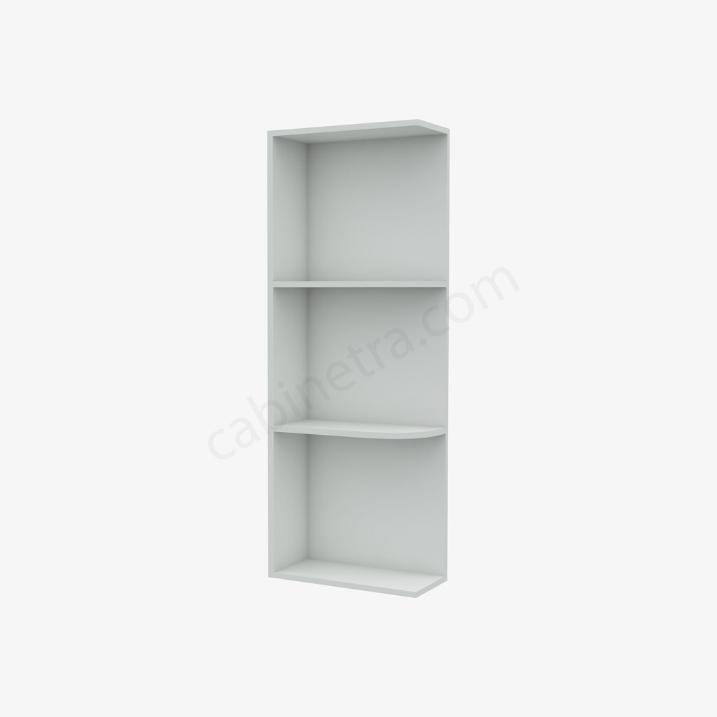 TW-WES530 Wall End Shelf with Open Shelves | Forevermark Uptown White