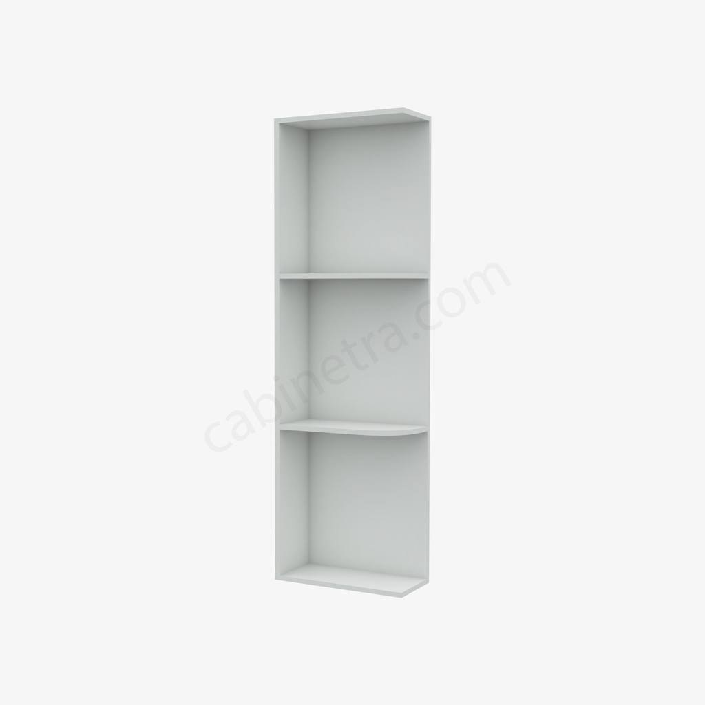 TW-WES536 Wall End Shelf with Open Shelves | Forevermark Uptown White