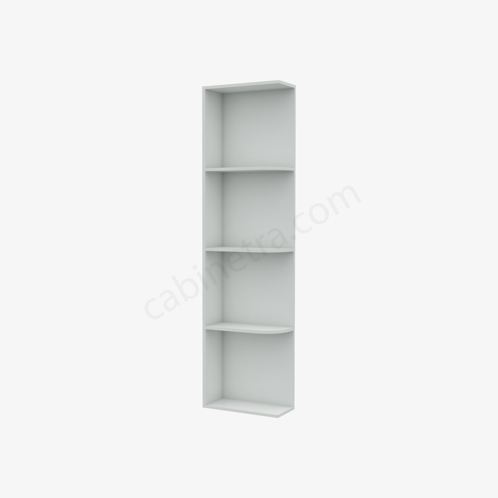 TW-WES542 Wall End Shelf with Open Shelves | Forevermark Uptown White