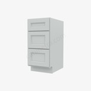 TW-DB15(3) 3 Drawer Pack Base Cabinet | Forevermark Uptown White