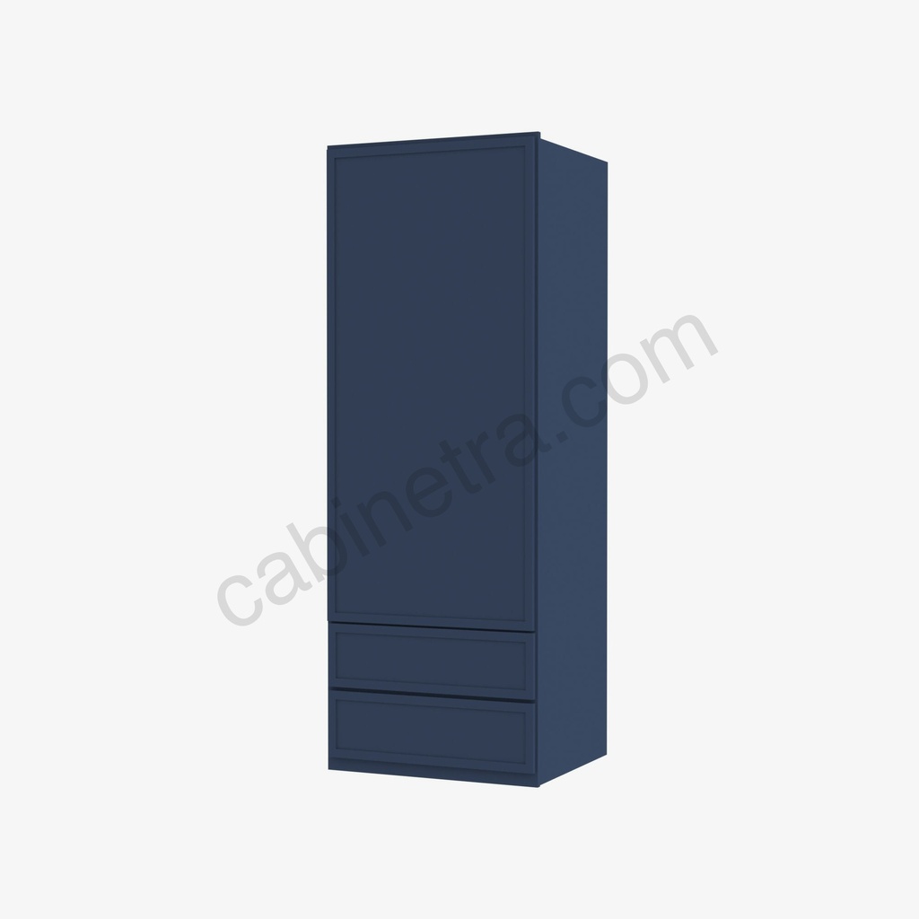 PD-W2D1860 Wall Cabinet With 2 Built-In Drawers | Forevermark Petit Blue