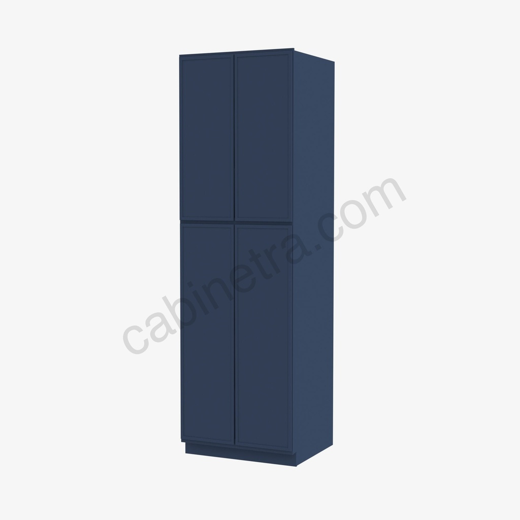 PD-WP2490B Tall Wall Pantry Cabinet with Butt Doors | Forevermark Petit Blue
