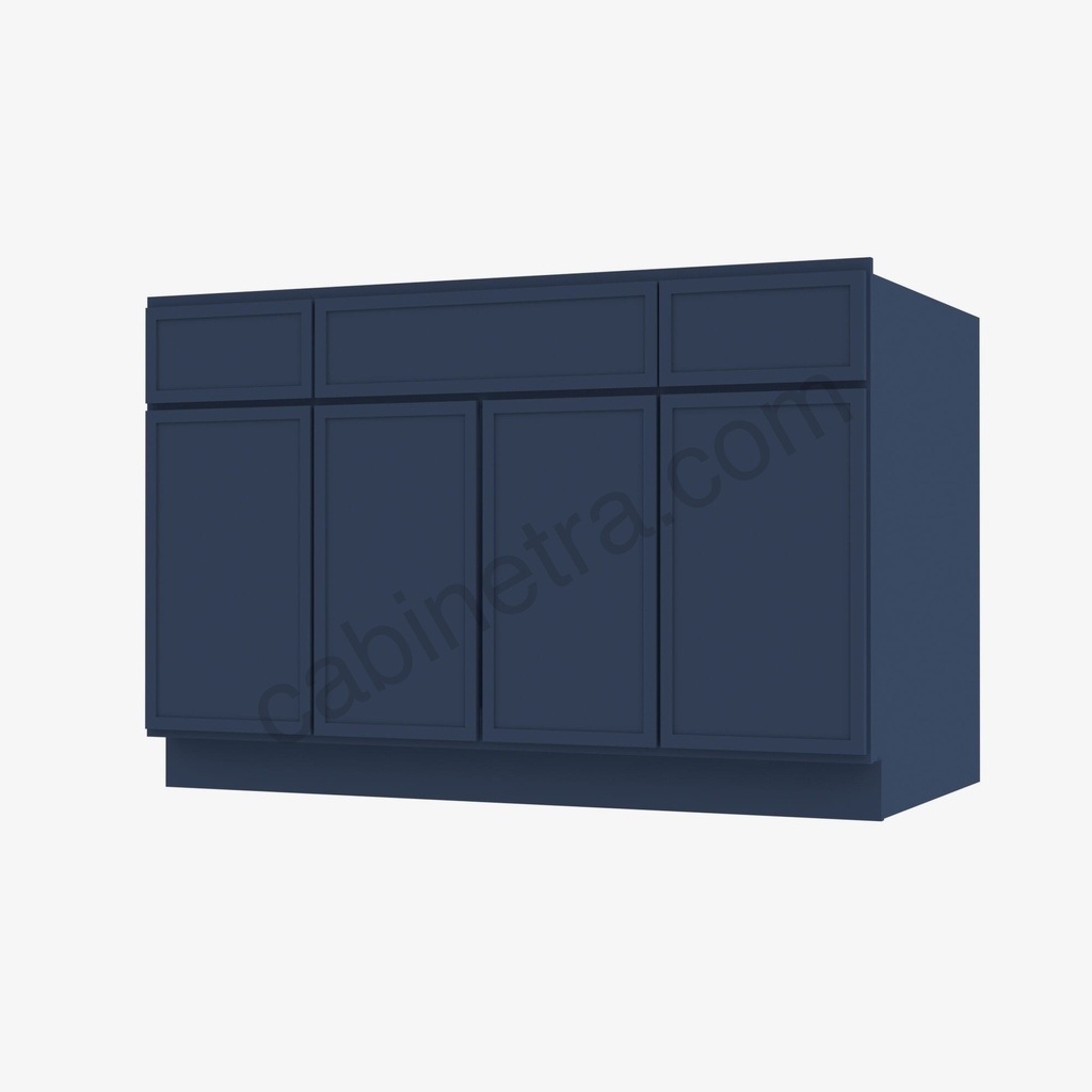 PD-S4821B12D-34-1/2√¢‚Ç¨¬≥ Sink Base Combo Vanity Replacement Door and Drawer Set | Forevermark Petit Blue