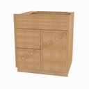 PS-S3621BDL-34-1/2"" Sink Base Combo Vanity with Left Drawer | Forevermark Petit Sand