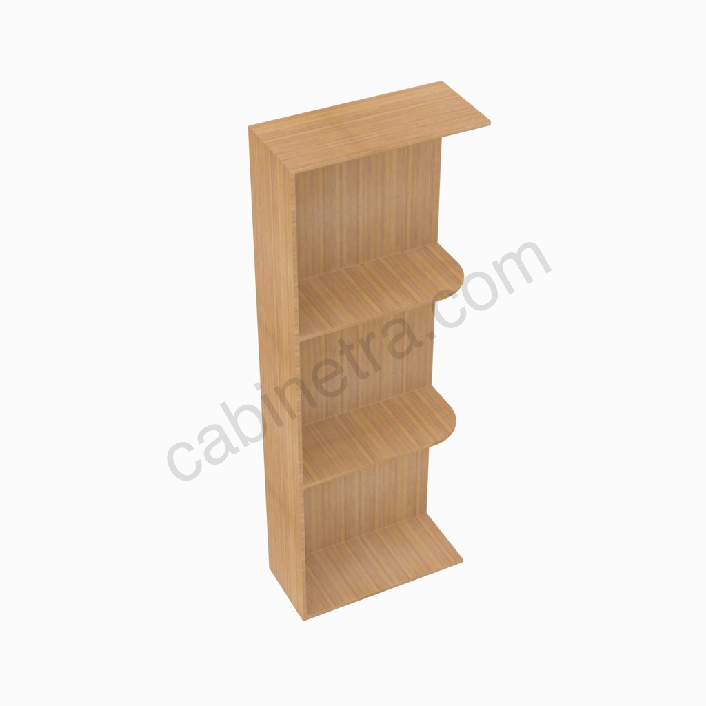 PS-WES542 Wall End Shelf with Open Shelves | Forevermark Petit Sand