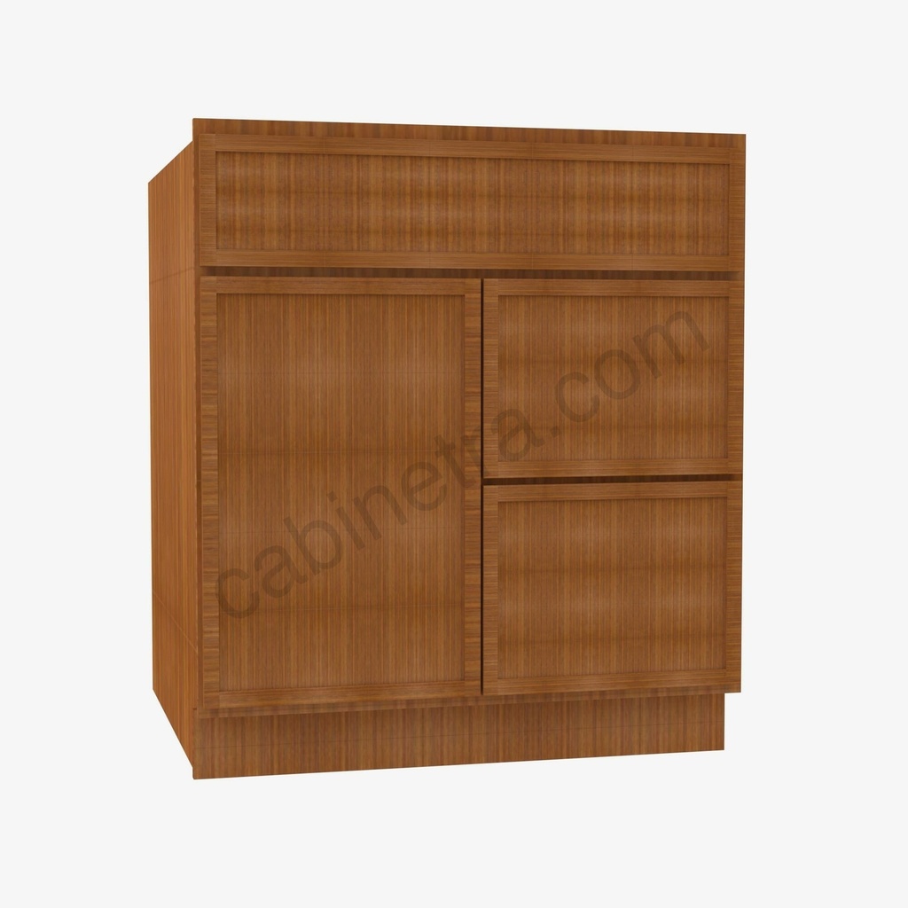 PR-S3021DR-34-1/2"" Combo Vanity with Right Drawer | Forevermark Petit Brown