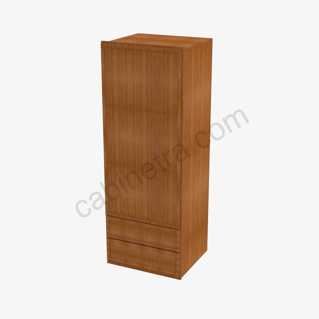 PR-W2D1854 Wall Cabinet With 2 Built-In Drawers | Forevermark Petit Brown