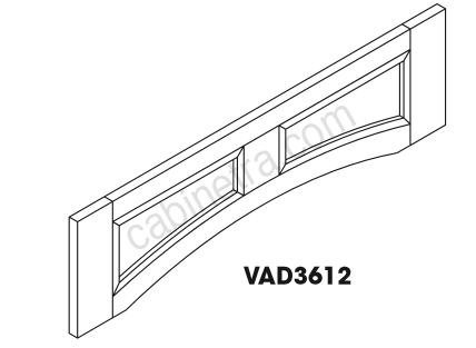 AR-VAD3612 Arch Panel Valance | Forevermark Woodland Brown