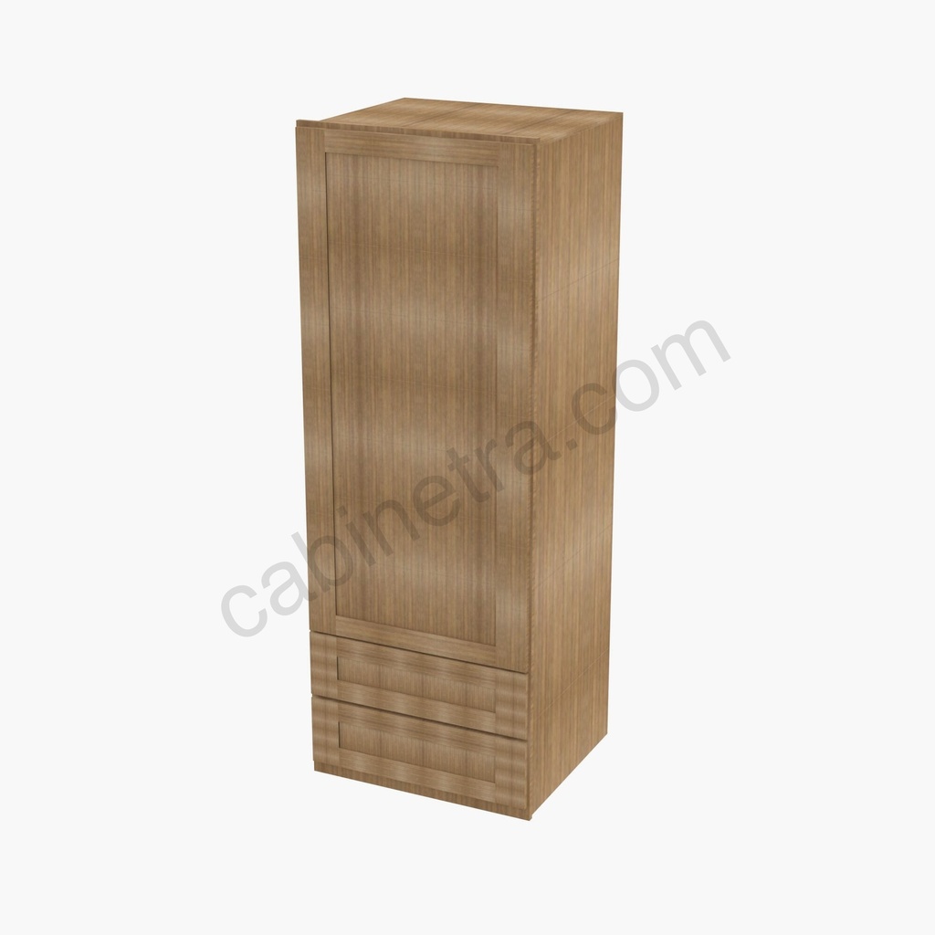 AR-W2D1854 Wall Cabinet With 2 Built-In Drawers | Forevermark Woodland Brown