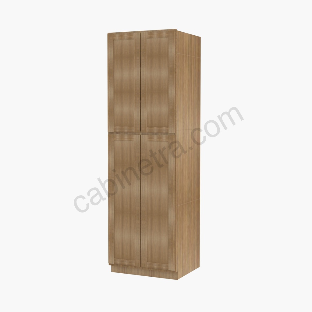 AR-WP2490B Tall Wall Pantry Cabinet with Butt Doors | Forevermark Woodland Brown