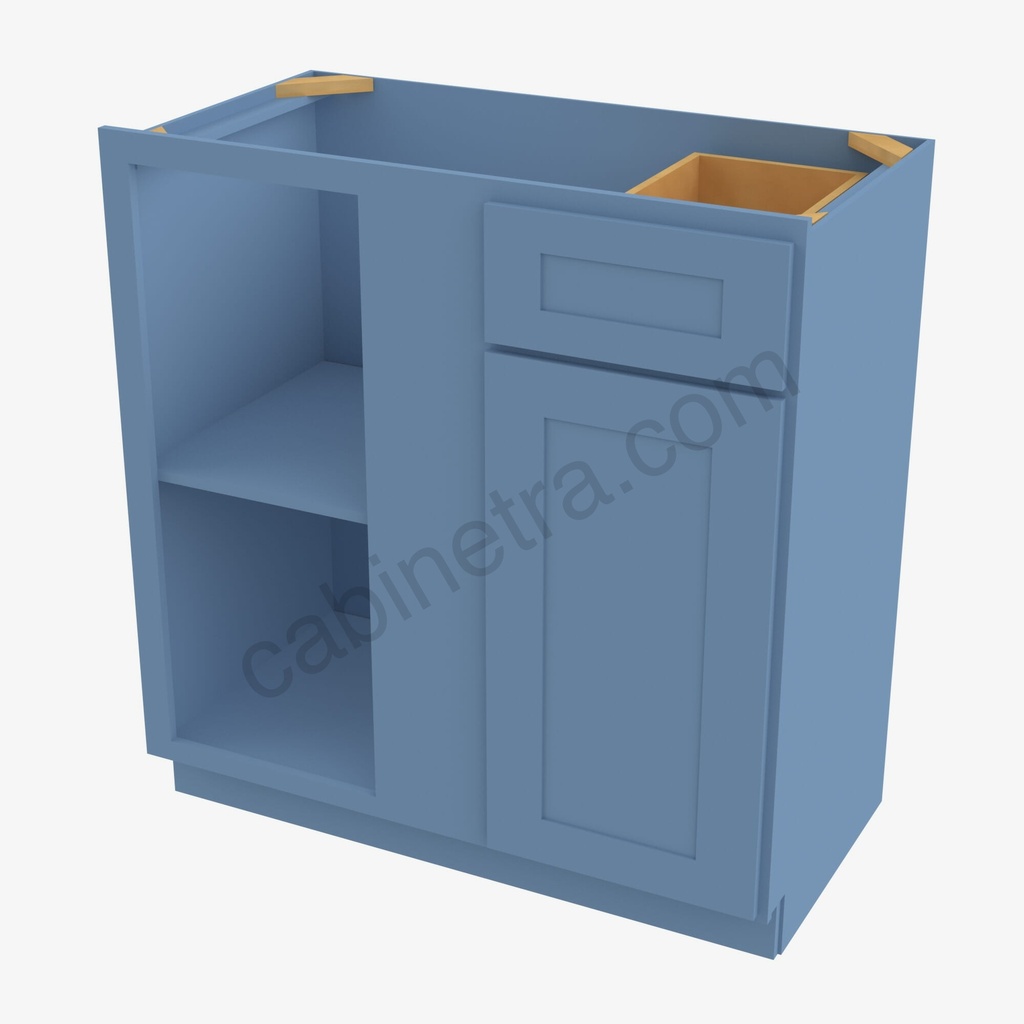 AX-BBLC42/45-39""W Base Blind Corner Cabinet | Forevermark Xterra Blue Shaker