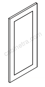 AX-EPWP2484D Decorative Wall End Door | Forevermark Xterra Blue Shaker