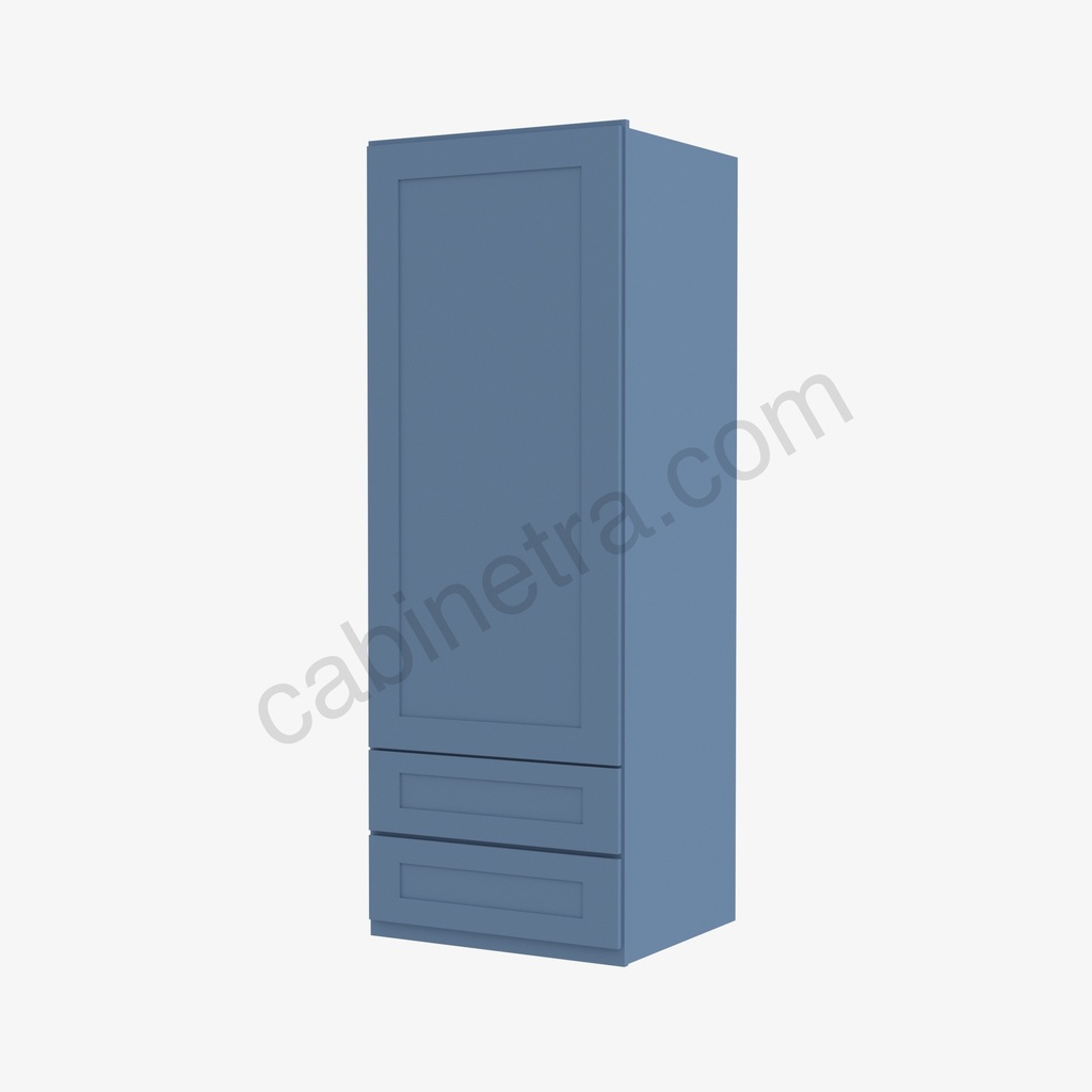 AX-W2D1854 Wall Cabinet With 2 Built-In Drawers | Forevermark Xterra Blue Shaker