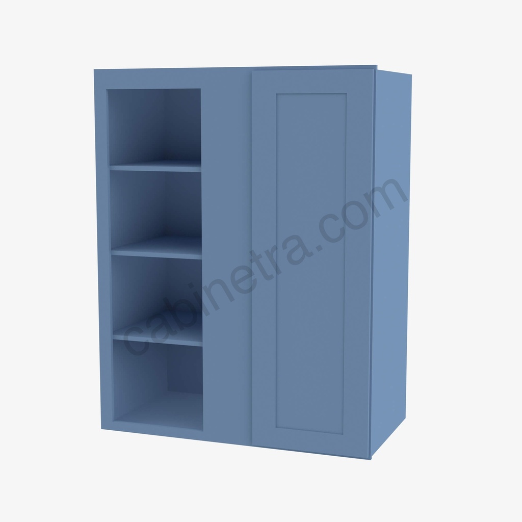 AX-WBLC30/33-3036 Wall Blind Corner Cabinet | Forevermark Xterra Blue Shaker