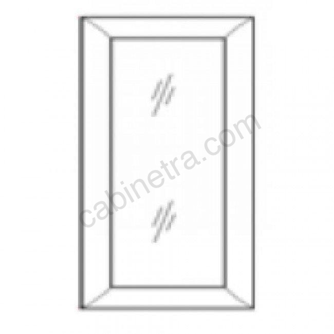 AX-WDC2442GD Wall Glas Door with No Mullion and with Clear Glass | Forevermark Xterra Blue Shaker