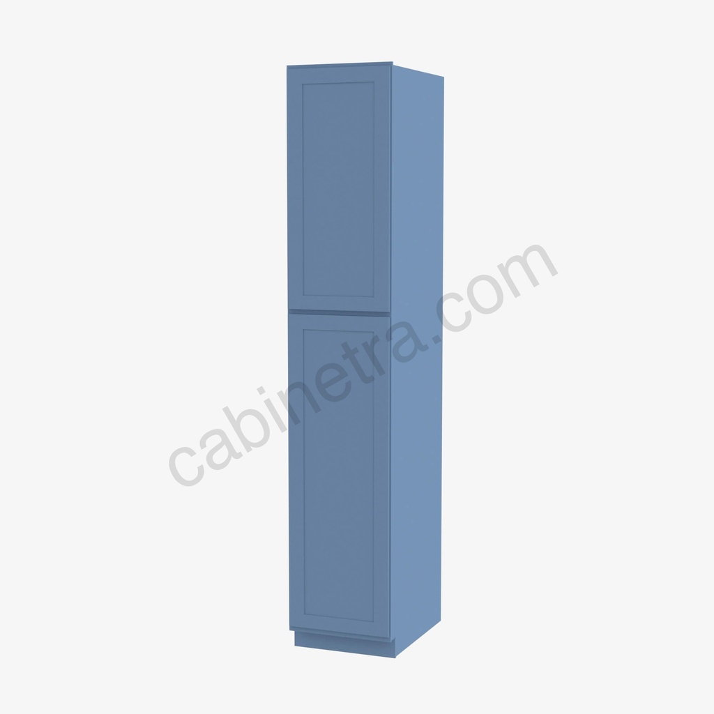 AX-WP1890 Tall Wall Pantry Cabinet | Forevermark Xterra Blue Shaker