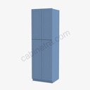 AX-WP2496B Tall Wall Pantry Cabinet with Butt Doors | Forevermark Xterra Blue Shaker