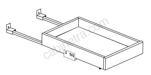 PW-30RT-DR Roll Out Tray with Dove Tail Drawer Box | Forevermark Petit White