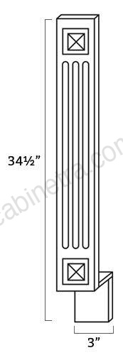 PW-A3BF Fluted Decorative Base Filler | Forevermark Petit White