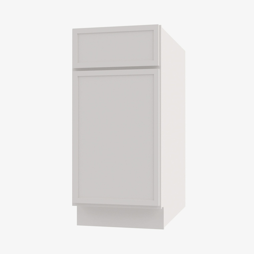 PW-B15 Single Door Base Cabinet | Forevermark Petit White