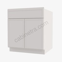 PW-B27B Double Door Base Cabinet | Forevermark Petit White
