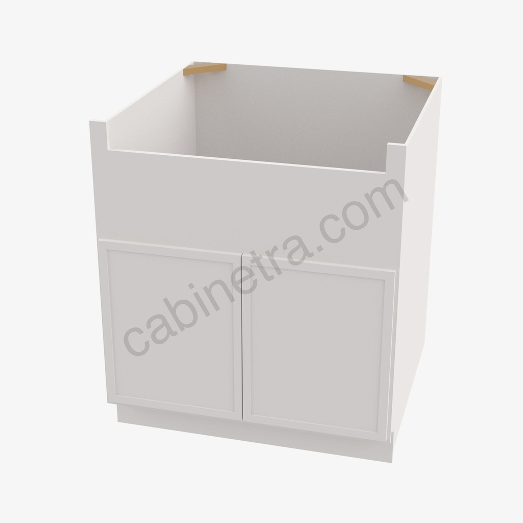 PW-FSB33B Farm Sink Base Cabinet | Forevermark Petit White