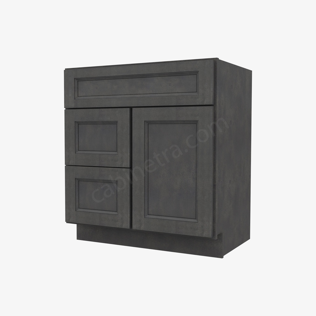 TS-S3021DL-34-1/2"" Combo Vanity with Left Drawer | Forevermark Townsquare Grey